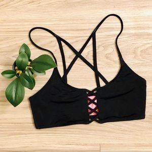 PINK Victoria’s Secret Black Swim Top. NWOT!